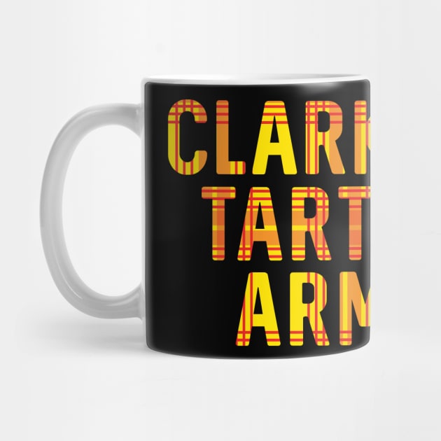 Clarke's Tartan Army, Scottish Lion Rampant Coloured Tartan, Scottish Football Slogan Design by MacPean